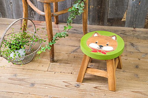 Amazon.co.jp: 手作り ウッドスツール ロータイプ (柴犬0025) : ホーム